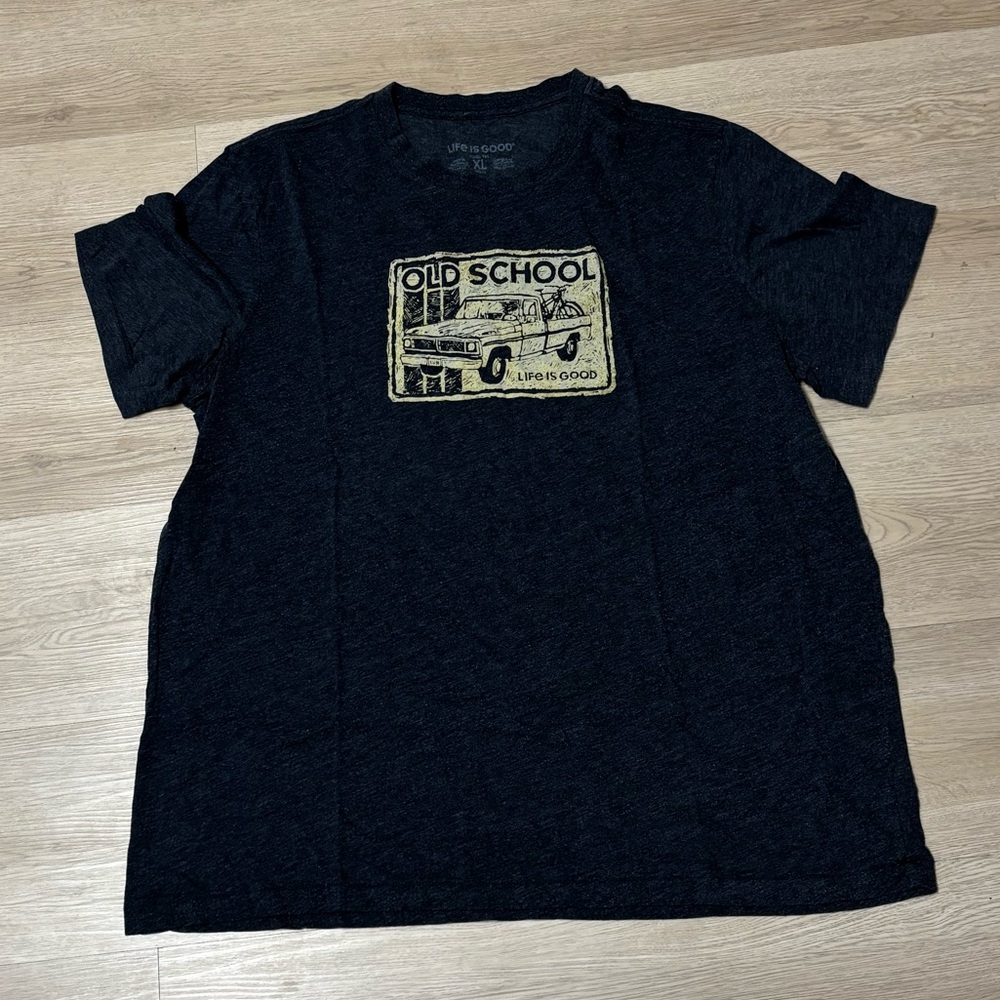 Life Is Good Charcoal Tee